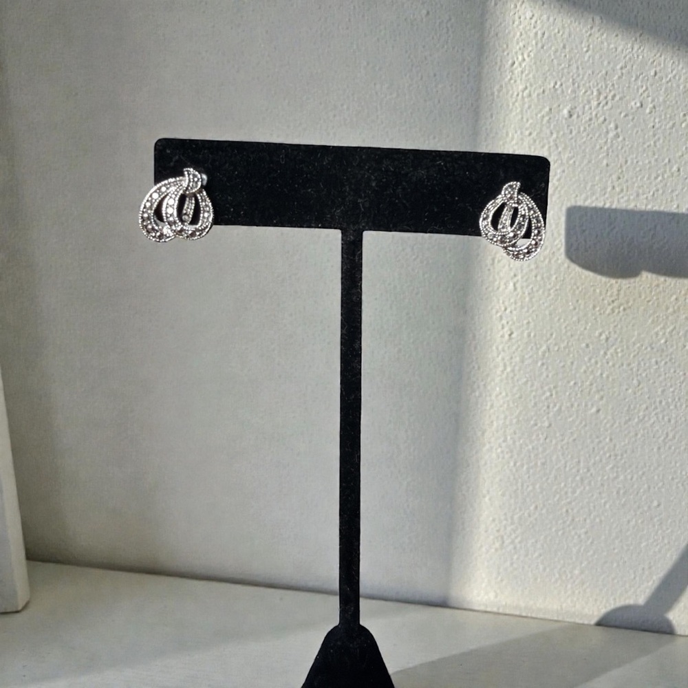 Twisted Silver Earrings